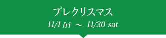 ץ쥯ꥹޥ 11/1fri〜11/30sat