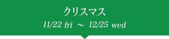 ꥹޥ 11/22fri〜12/25wed