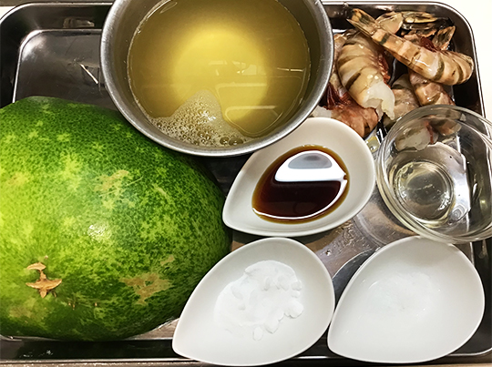 冬瓜のエビそぼろあんかけのレシピ 作り方 紹介 料理教室のホームメイドクッキング